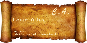 Czumpf Alina névjegykártya